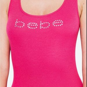 SOLD OUT.  BEBE Rose Violet Tank Top